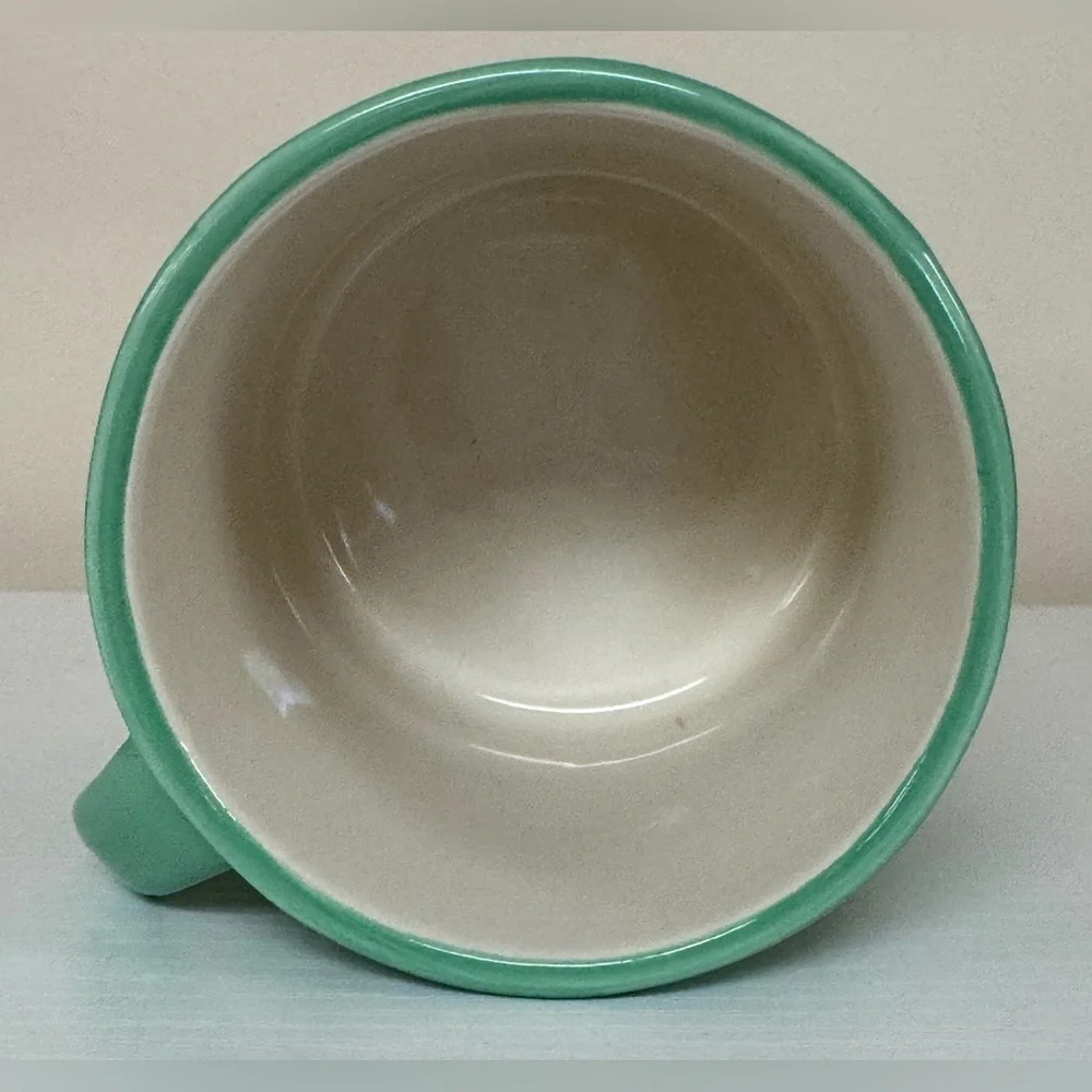 Anthropologie Monogram “A” Ceramic Mug in Mint Green